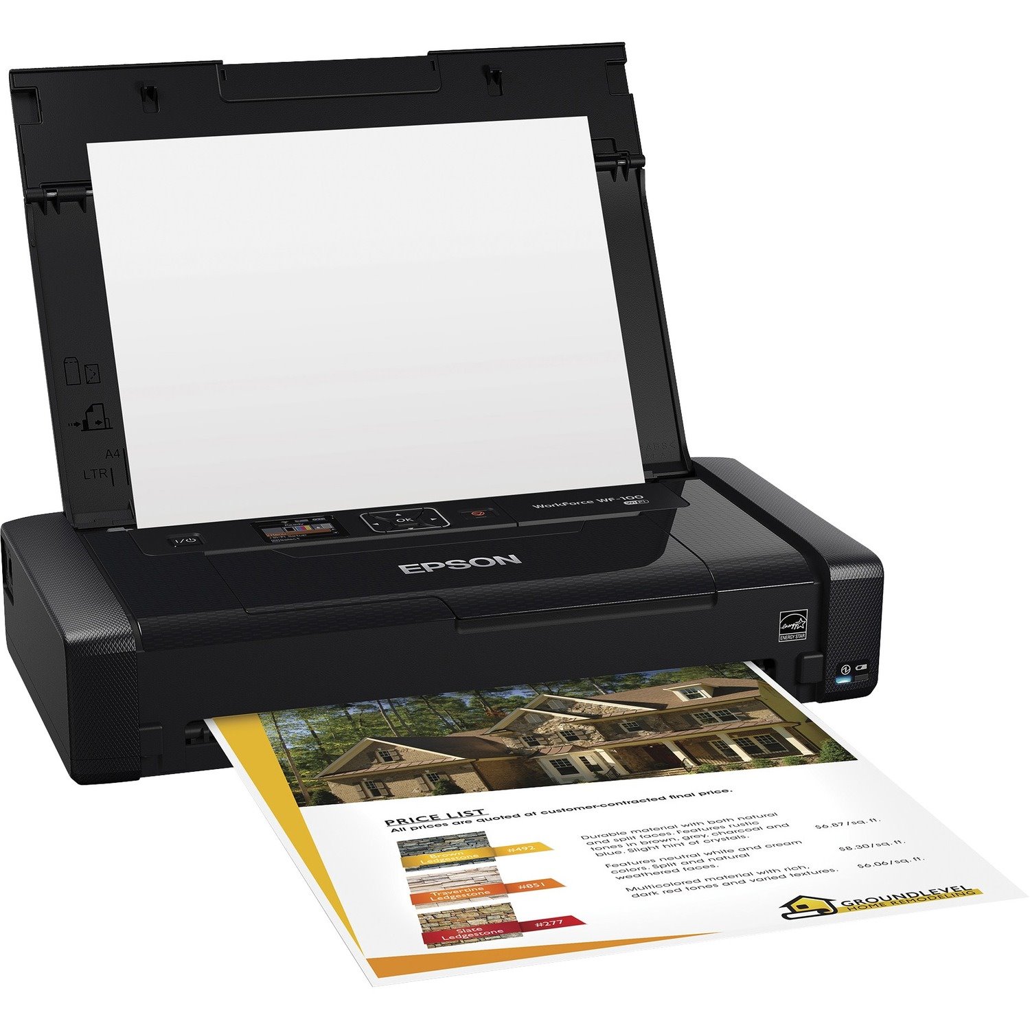Epson WorkForce WF-100 Desktop Inkjet Printer - Refurbished - Color