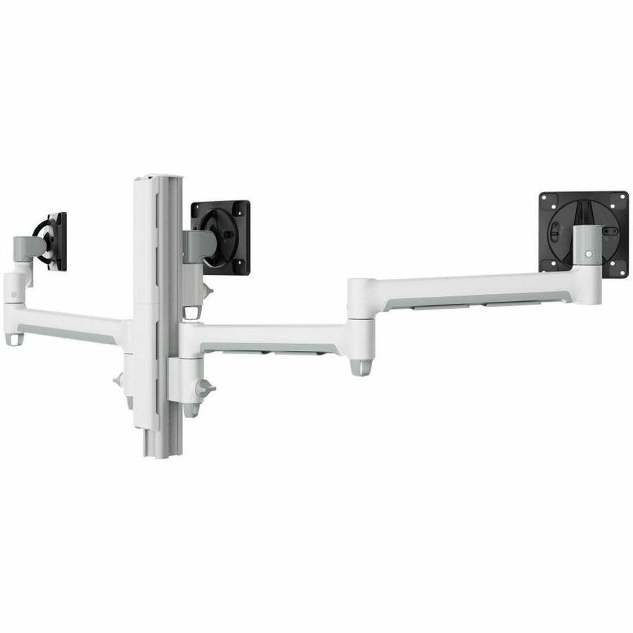 Atdec AWMS-3-13714 Desk Mount for Monitor, Curved Screen Display - White - Landscape/Portrait