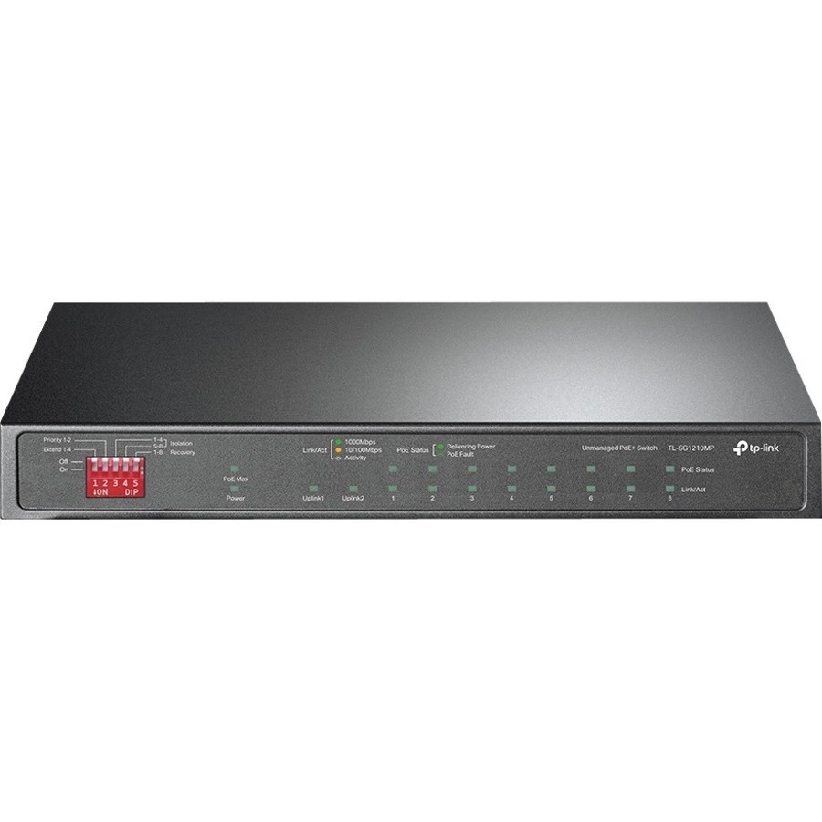 TP-Link TL-SG1210MP 10 Anschl&uuml;sse Ethernet-Switch - Gigabit-Ethernet - 10/100/1000Base-T, 1000Base-X