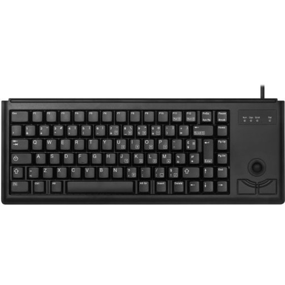 CHERRY Compact G84-4400 Toetsenbord - Kabel Verbinding - PS/2 Interface - Positie-aanwijzer - Frans - AZERTY indeling - Zwart