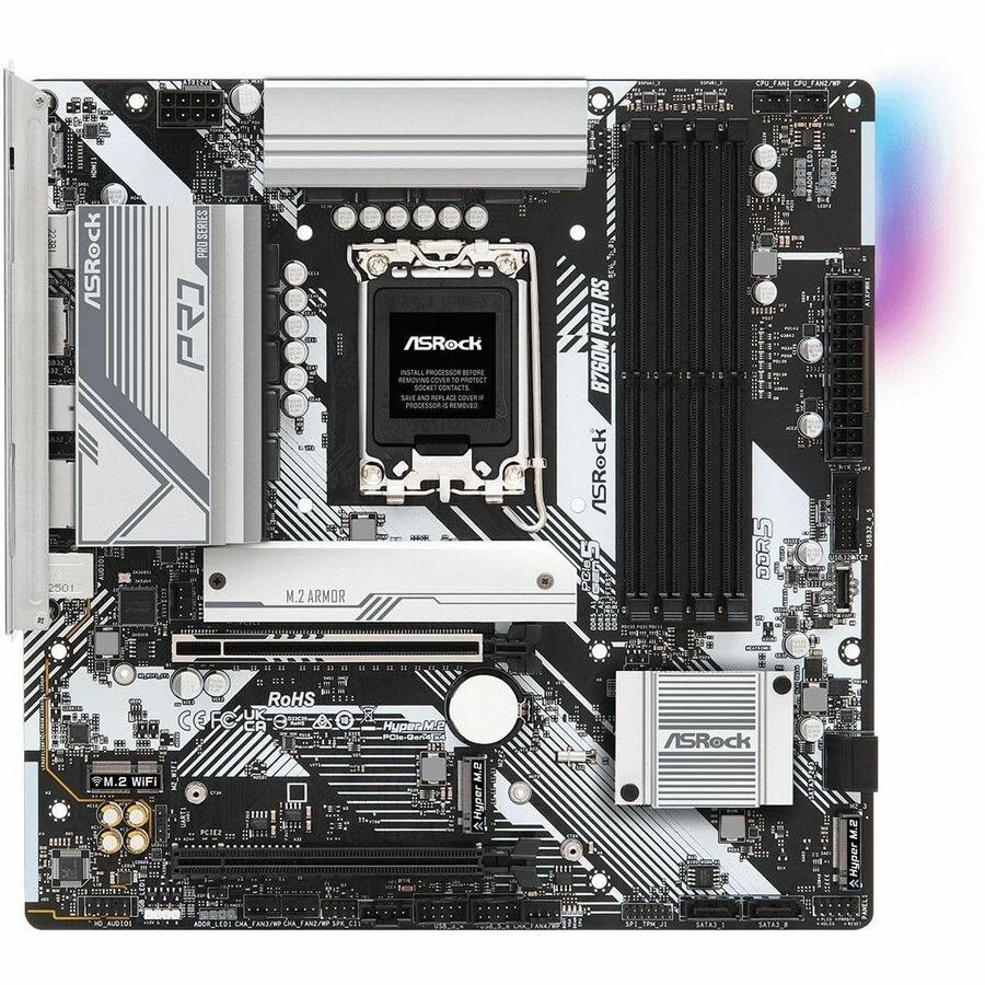 ASRock B760M Pro RS Gaming-Desktop-Motherboard - Intel B760 Chipsatz - Sockel LGA-1700 - Micro ATX