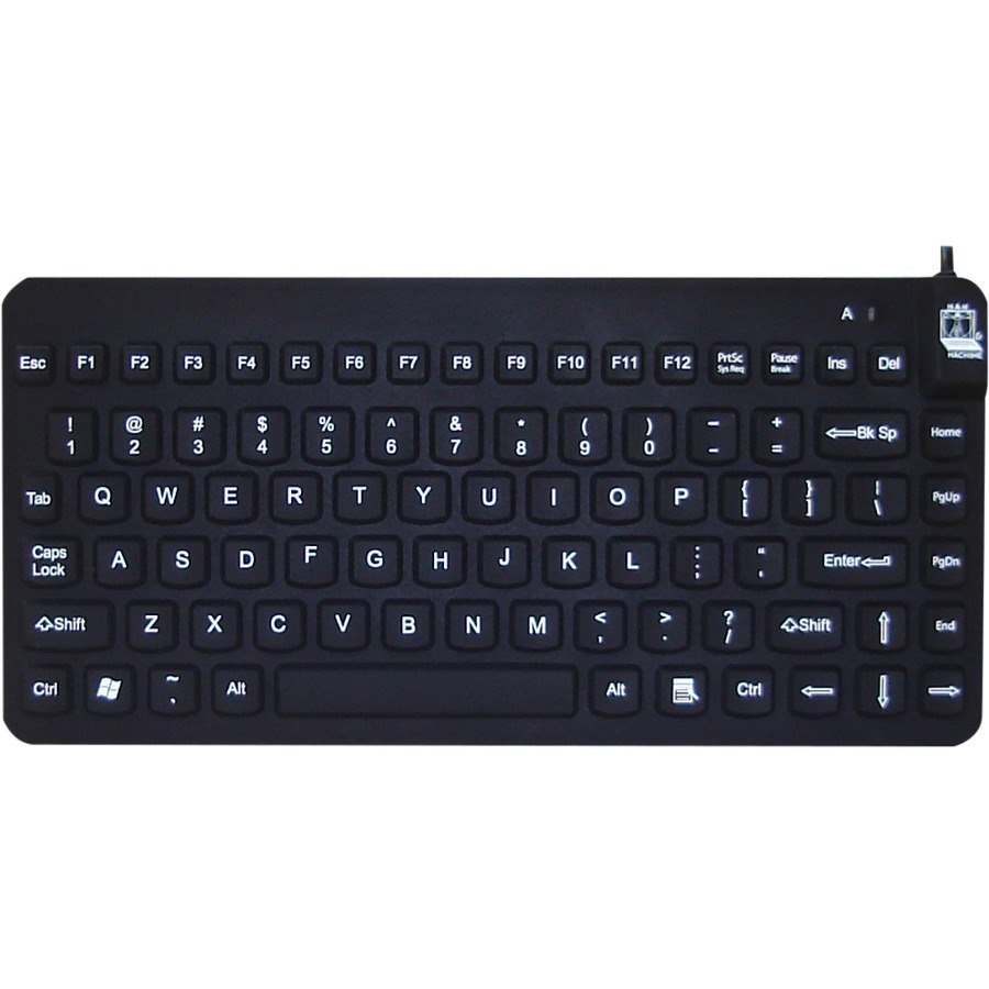 Man & Machine Premium Waterproof Disinfectable Silent 12" Keyboard