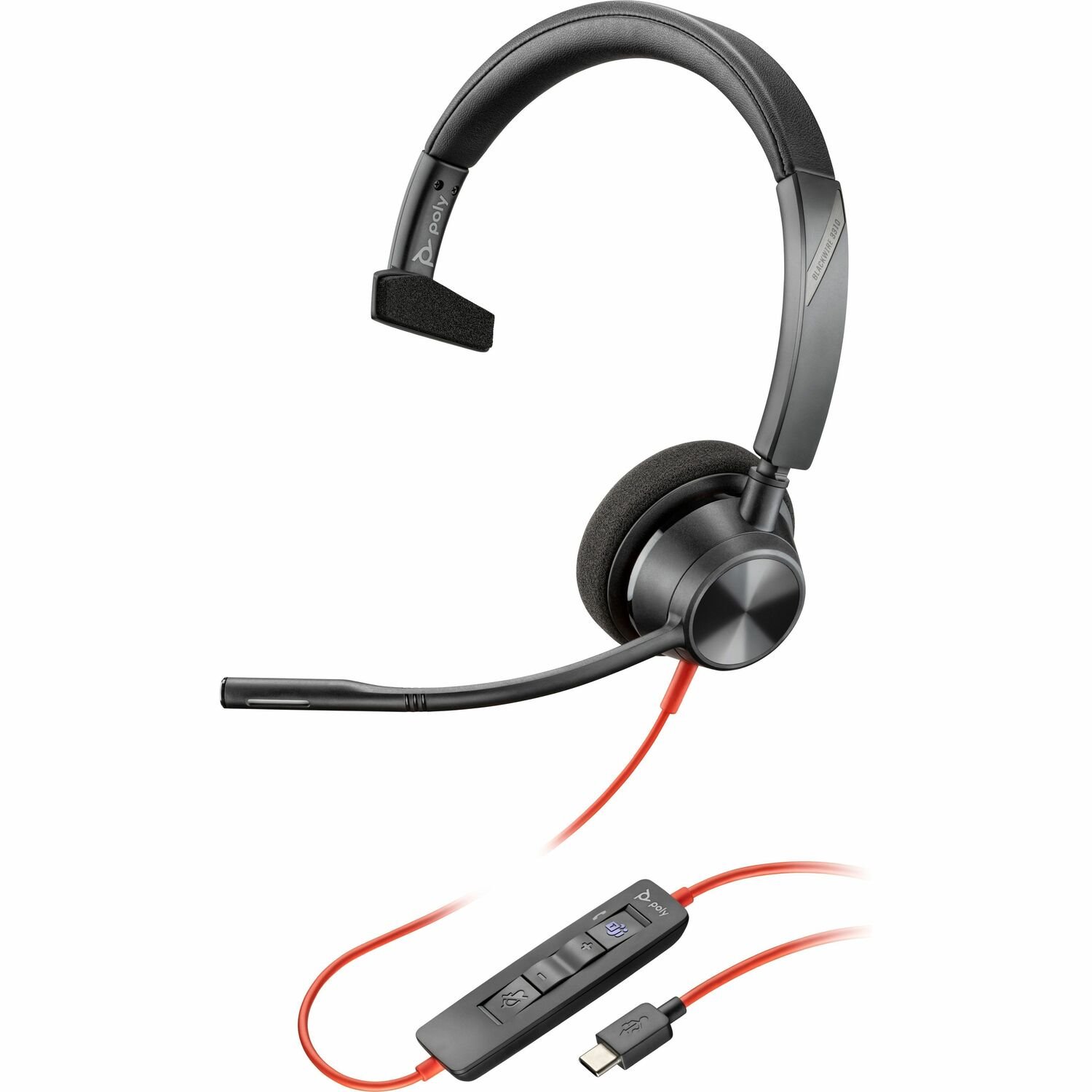 Poly Blackwire 3310 Microsoft Teams Certified Headset USB-C