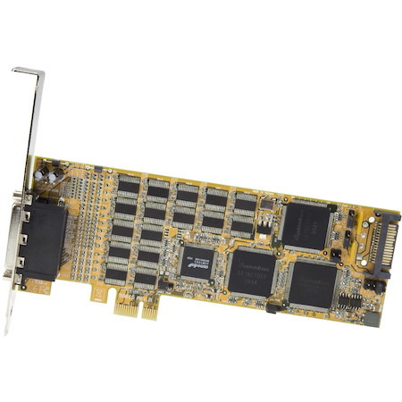 StarTech.com 16 Port PCI Express Serial Card, Low-Profile, High-Speed PCIe Serial Card with 16 DB9 RS232 Ports, TAA