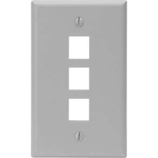 Leviton QuickPort 3 Socket Faceplate