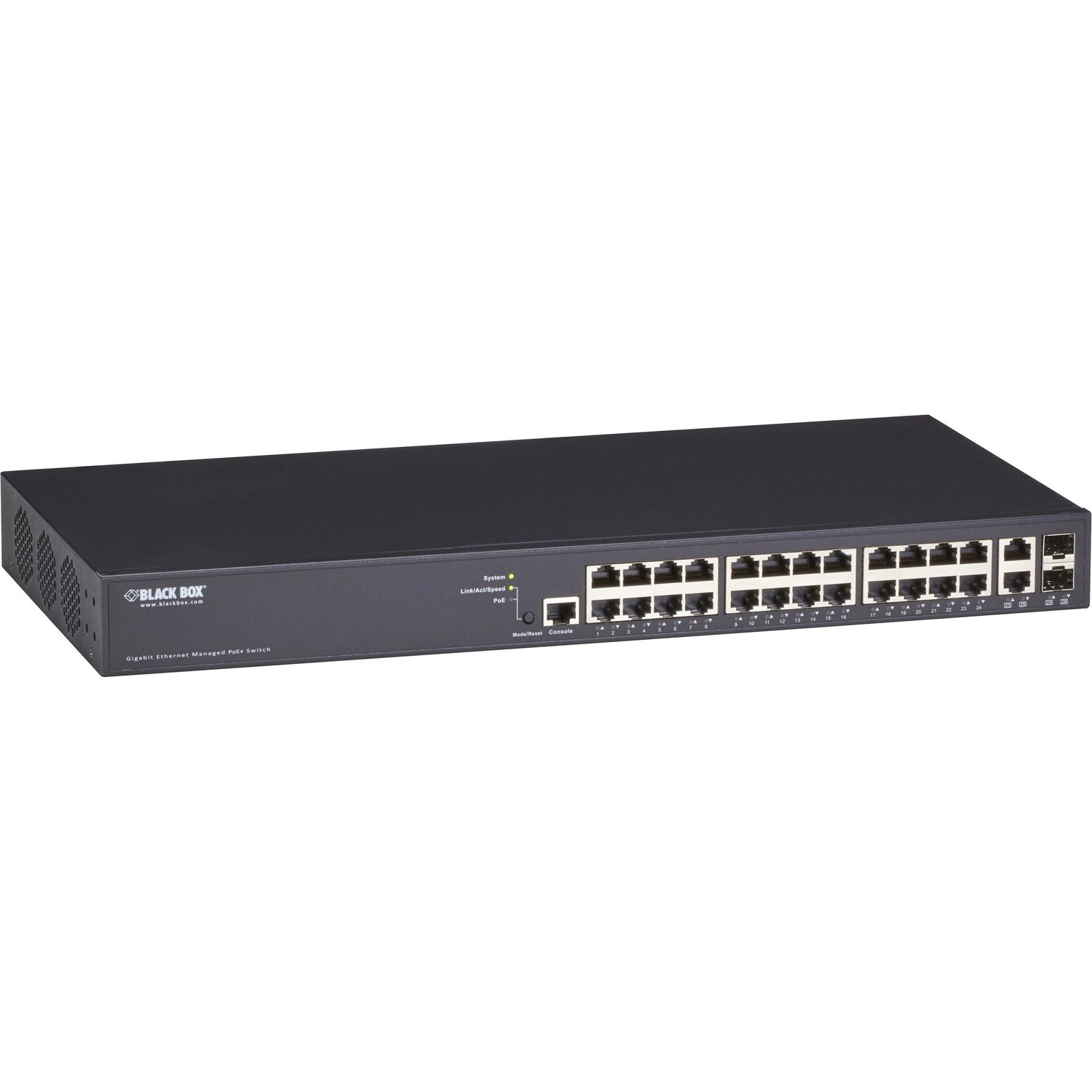 Black Box 26-Port Gigabit Ethernet Switch PoE+ Managed