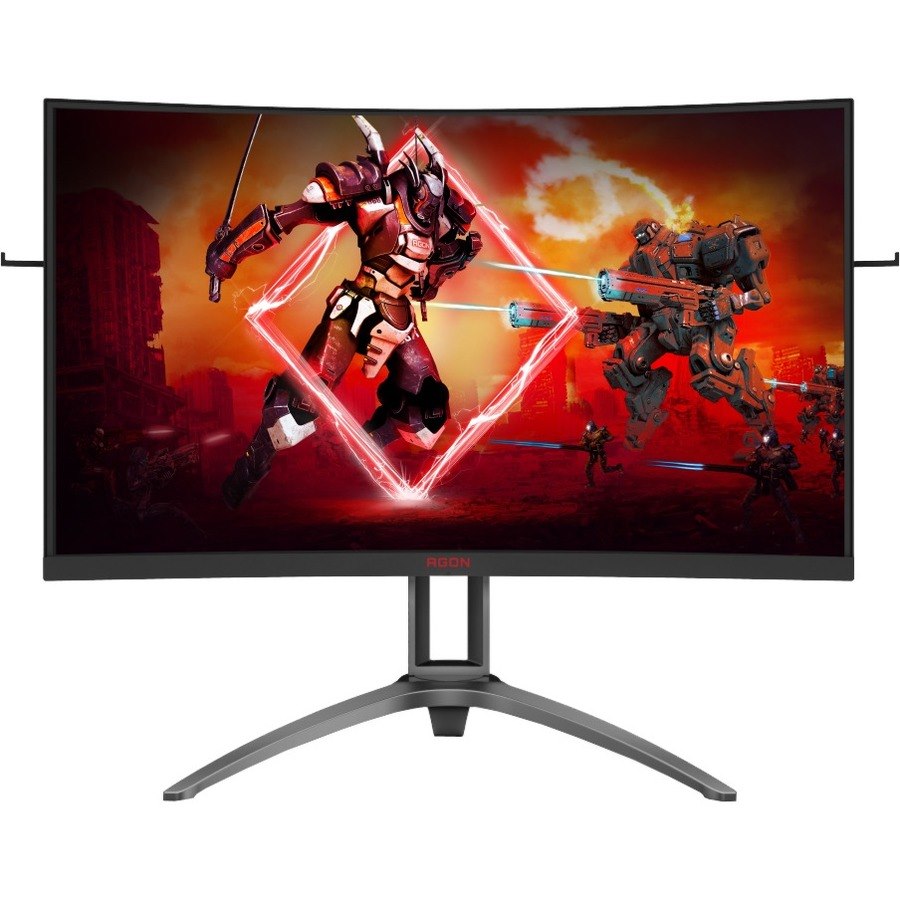 AOC AGON AG323QCX2 32" Class WQHD Curved Screen Gaming LCD Monitor - 16:9 - Black, Gray