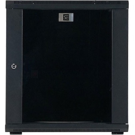 Serveredge 27U Wall Mountable Rack Cabinet for Server, A/V Equipment - Black