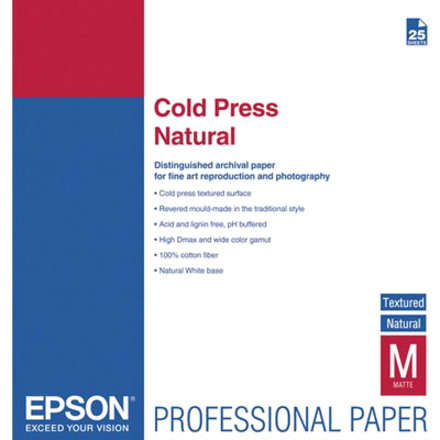 Epson Cold Press C13S042312 Inkjet Fine Art Paper - Bright White