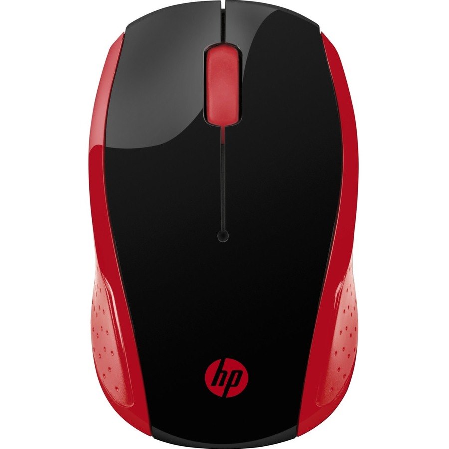 HP 200 Mouse - Radio Frequency - USB - Optical - Empress Red