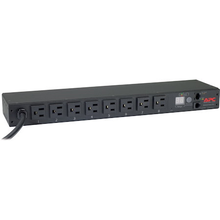 APC NetShelter Metered Rack PDU, 1U, 15A, 100/120V, 8 NEMA 5-15 outlet