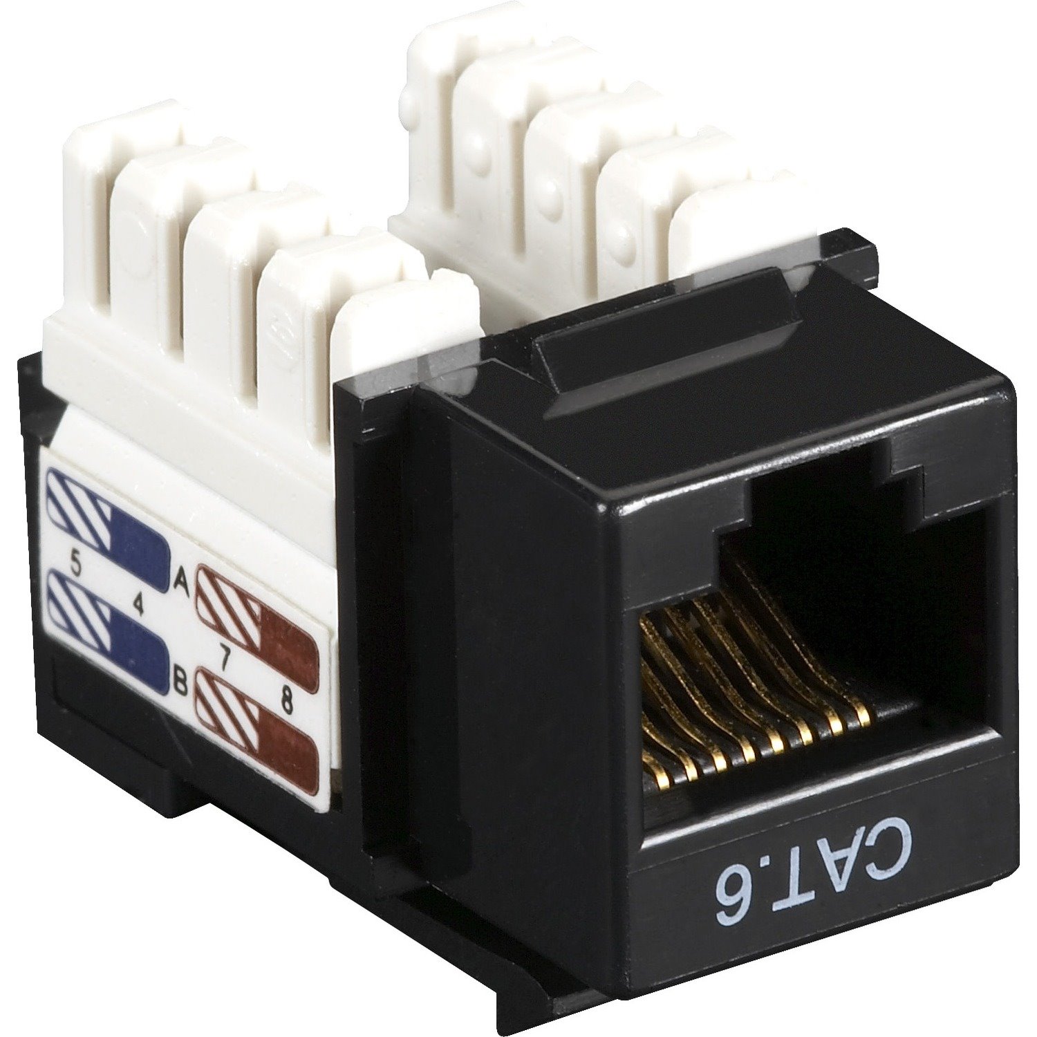 Black Box CAT6 Value Line Keystone Jack, Black 10-Pack