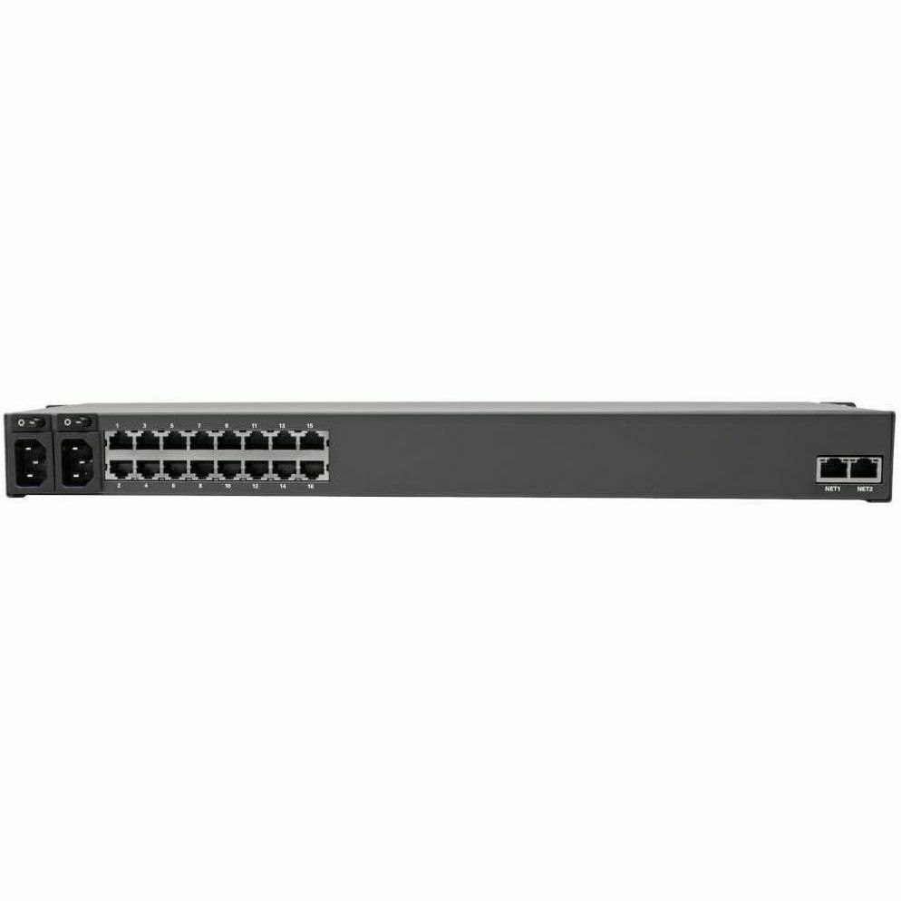 Eaton Tripp Lite Series 16-Port Console Server, USB Ports (2) - Dual GbE NIC, 4 Gb Flash, Desktop/1U Rack, TAA