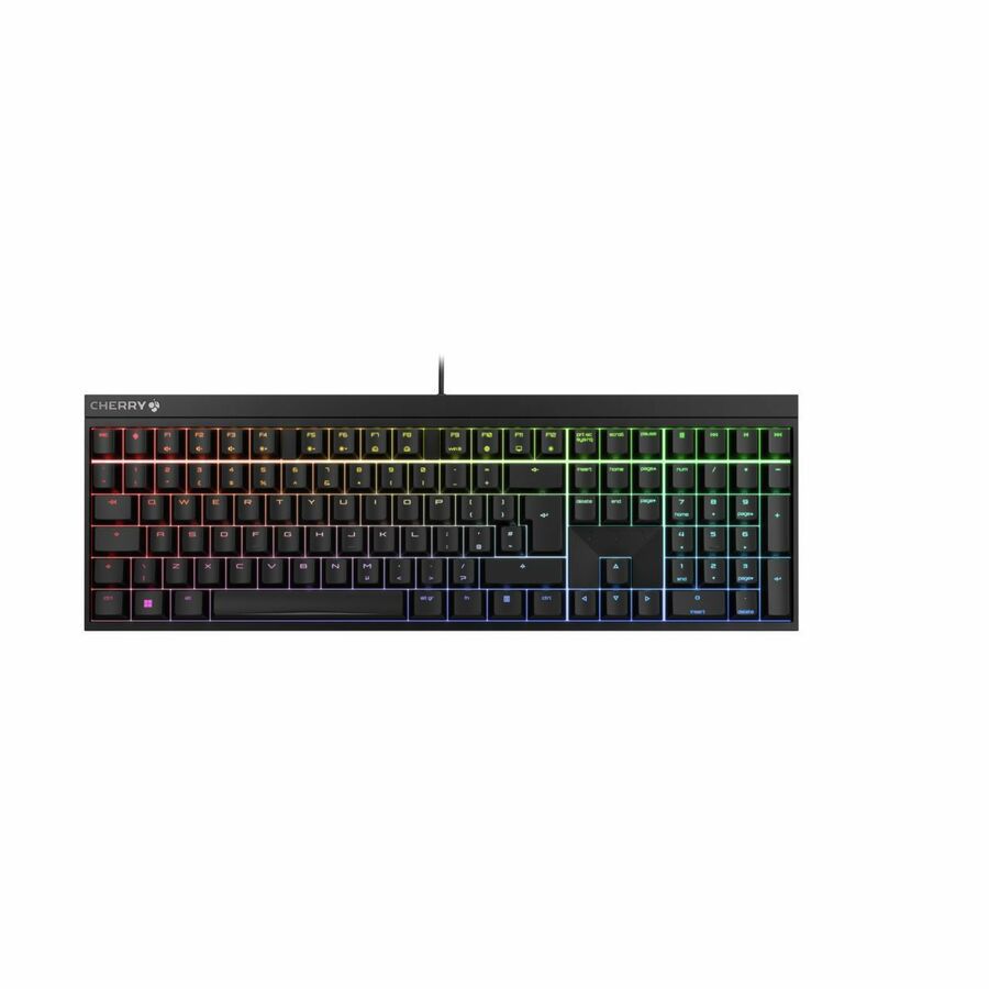 CHERRY MX 2.0S Gaming Keyboard - Full-size - Cable Connectivity - USB Type A Interface - RGB LED - English (UK) - QWERTY Layout - Black