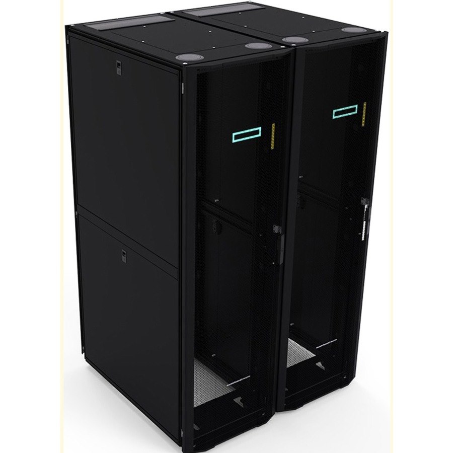 HPE Enterprise 42U Floor Standing Rack Cabinet for Server, KVM Switch - Black, Silver