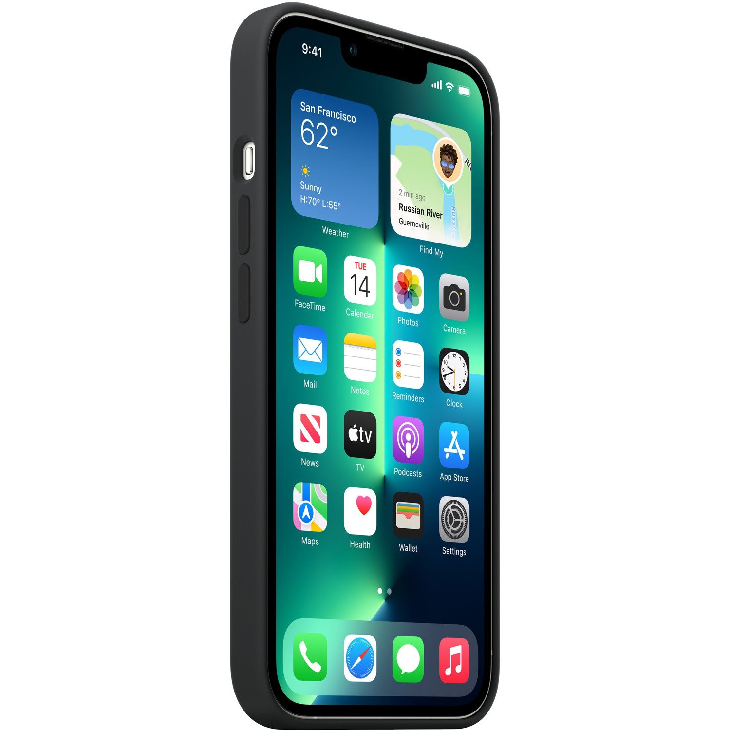 Apple Silicone Case for Apple iPhone 13 Pro Smartphone - Midnight