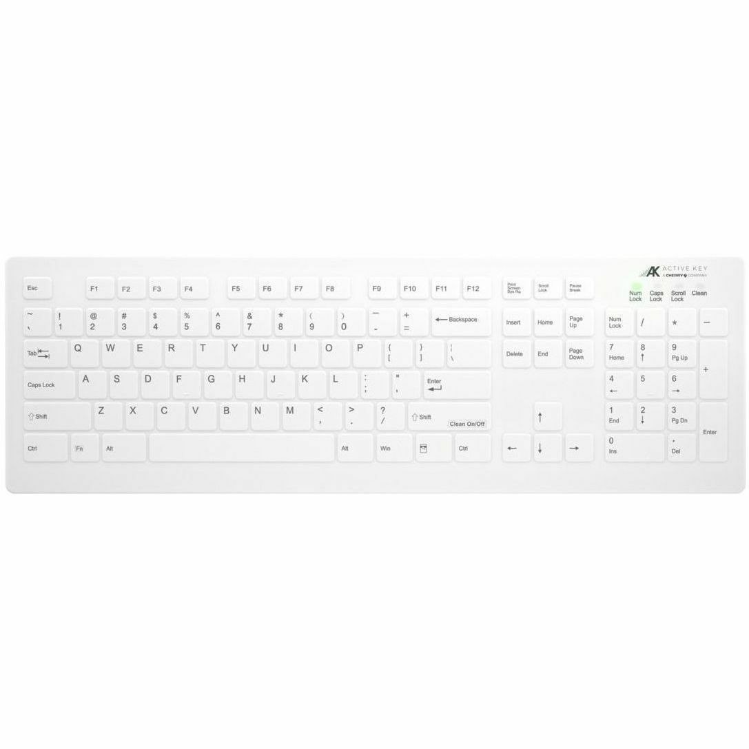 CHERRY AK-C8112 Medical Keyboard Wireless, Disinfectable, Full Sized, White