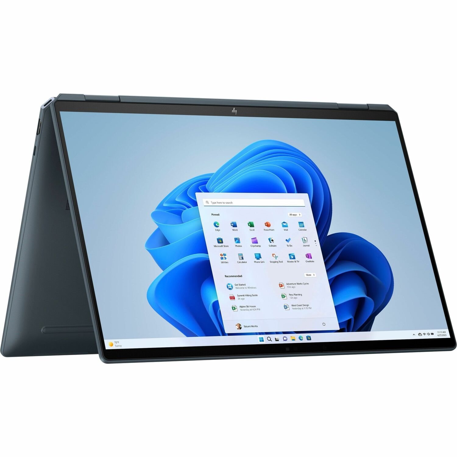 HP Spectre x360 16-aa0000 16-aa0000ca 16" Touchscreen Convertible 2 in 1 Notebook - 2.8K - Intel Core Ultra 7 155H - Intel Evo Platform - 16 GB - 1 TB SSD - Space Blue Aluminum