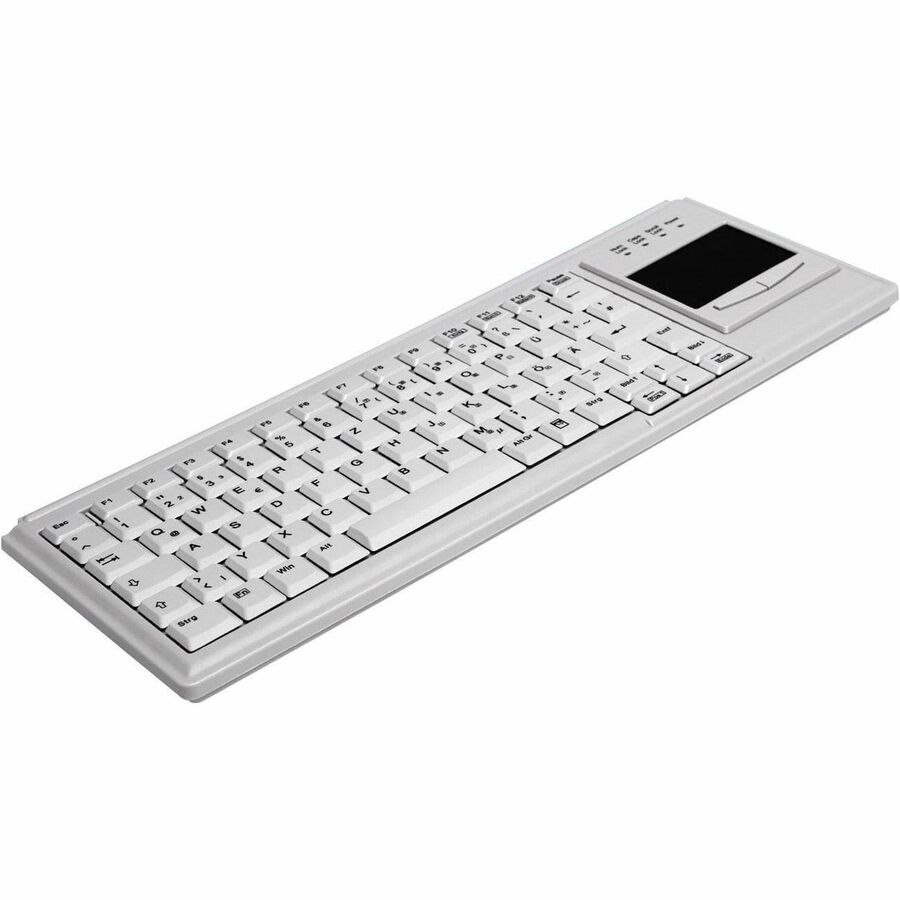 Active Key Keyboard - Cable Connectivity - USB 1.1 Interface - TouchPad - German - Light Grey