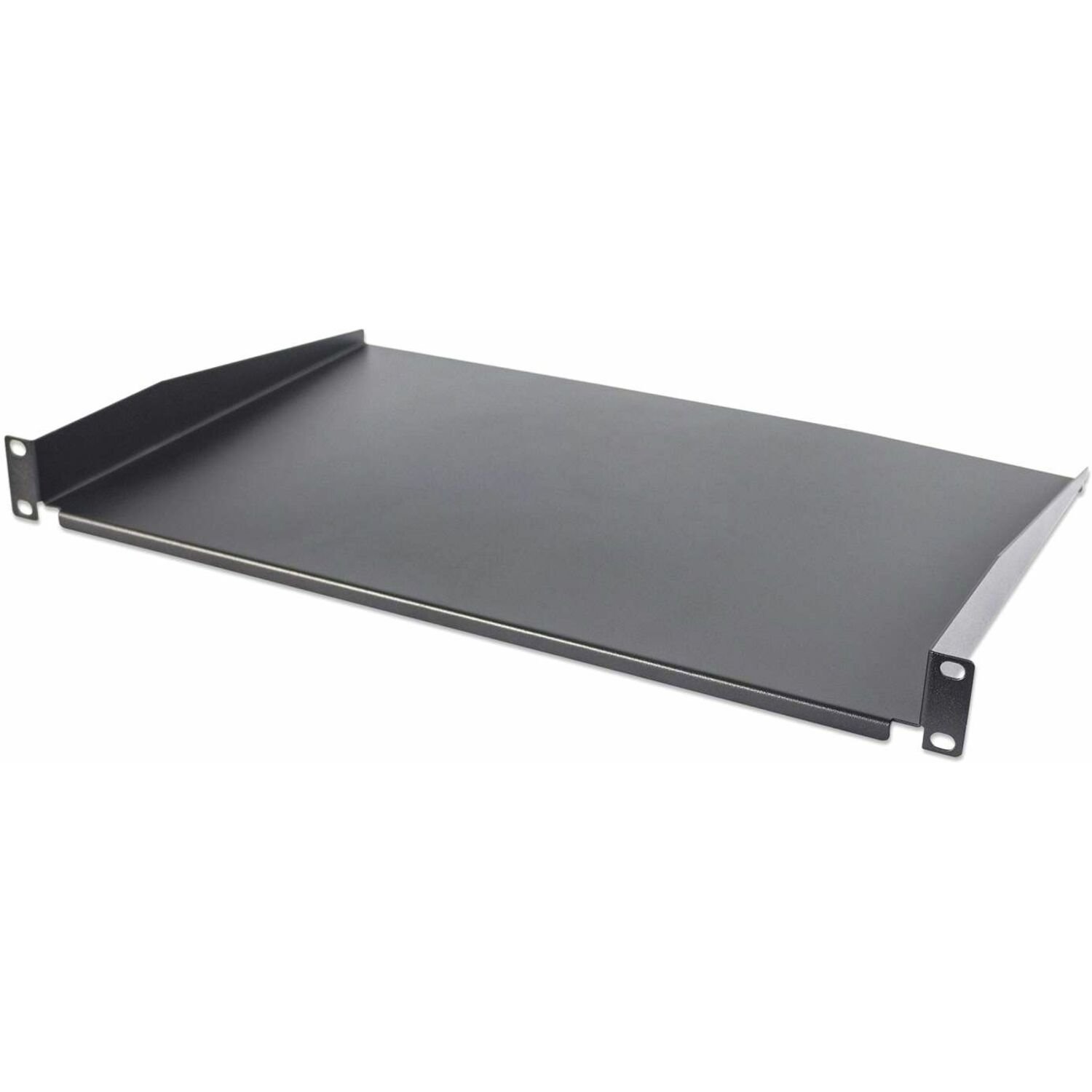 19" Cantilever Shelf, 1U, Shelf Depth 300mm, Non-Vented, Max 25kg, Black, Three Year Warranty
