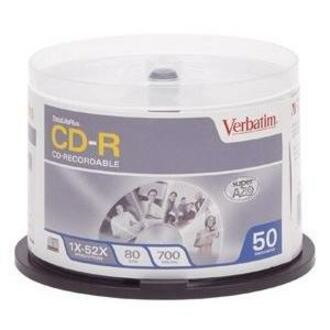 Verbatim DataLifePlus 94938 CD Recordable Media - CD-R - 52x - 700 MB - 50 Pack Spindle - Crystal