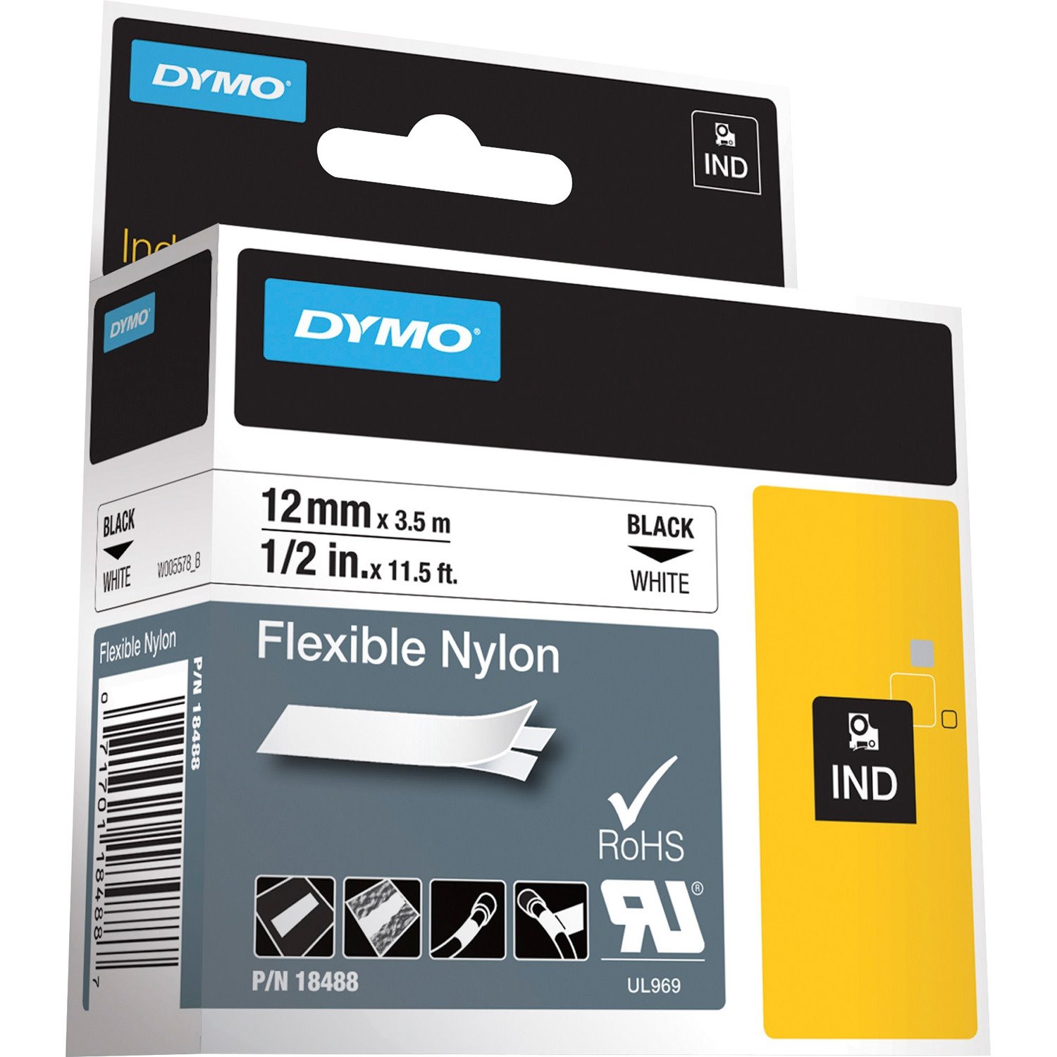 Dymo Rhino Flexible Nylon Labels