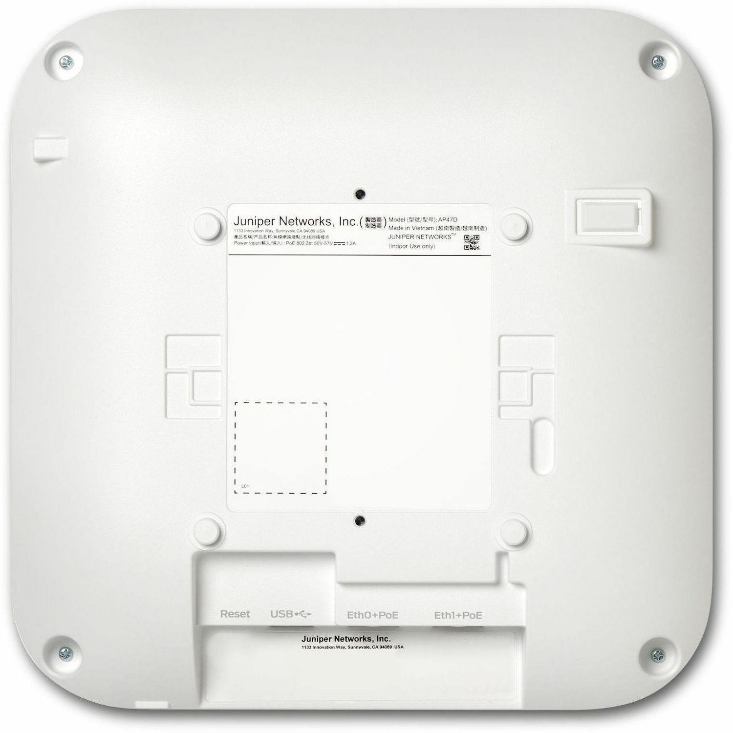 Mist AP47D Tri Band Wi-Fi 7 IEEE 802.11 a/b/g/n/ac/ax/be 28.80 Gbit/s Wireless Access Point - Indoor