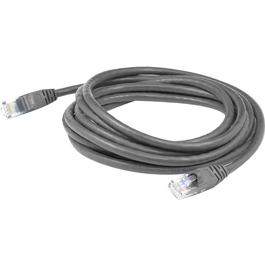 AddOn 200ft Gray CAT 6A PVC Ethernet Cable Snagless Bubble Boot RJ-45 M/M