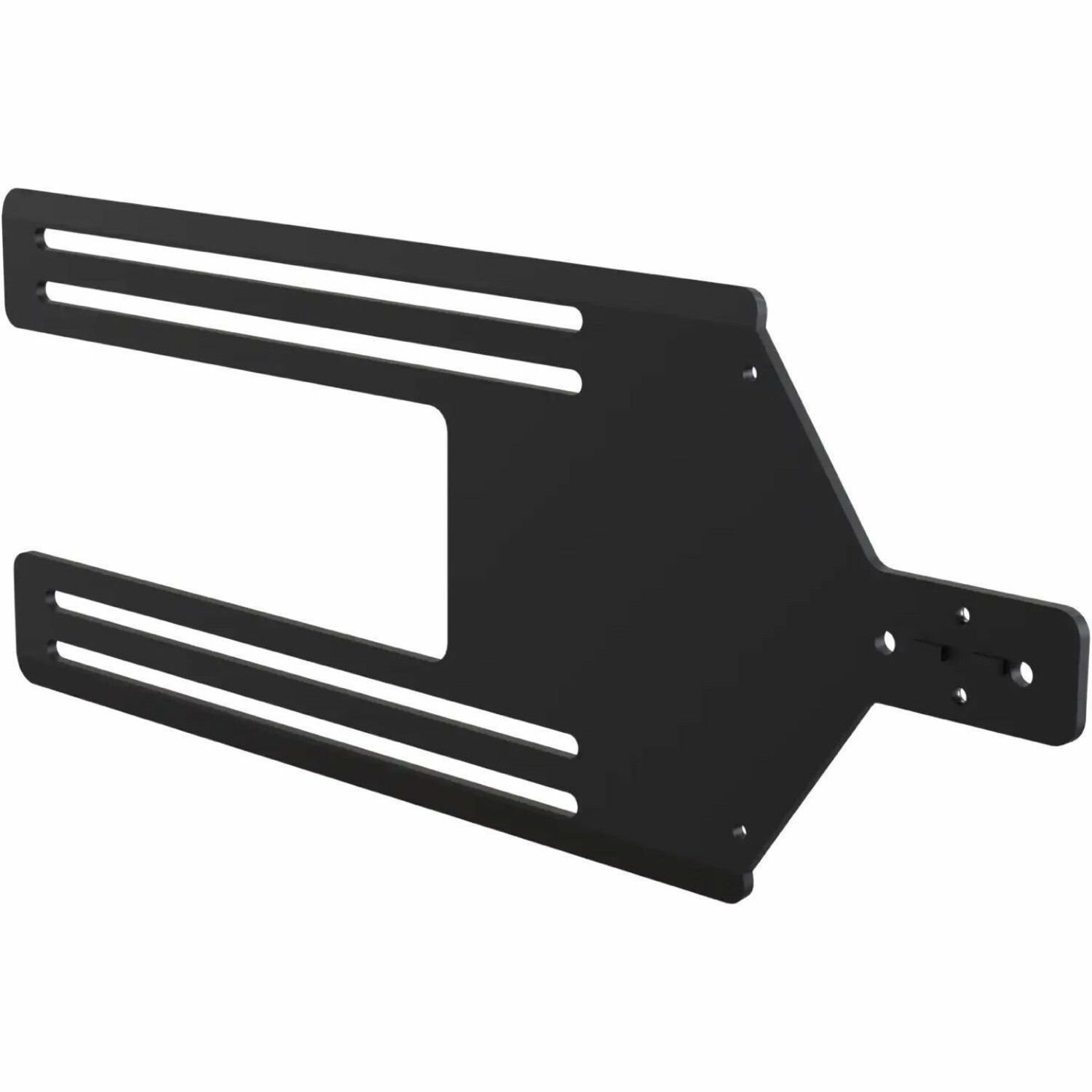 SpacePole Mounting Bracket for Payment Terminal, Display Screen, Module - Black - Portrait