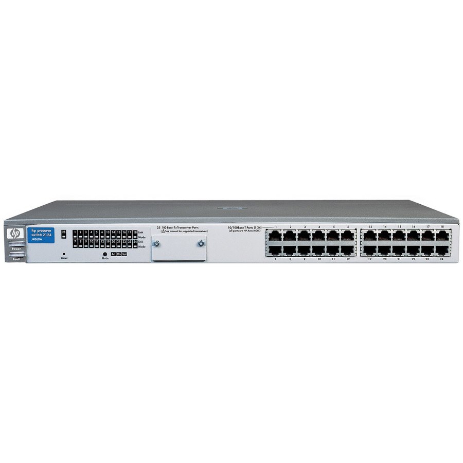 HPE ProCurve 2124 24 Poorten Ethernetswitch - Fast Ethernet - 10/100Base-TX