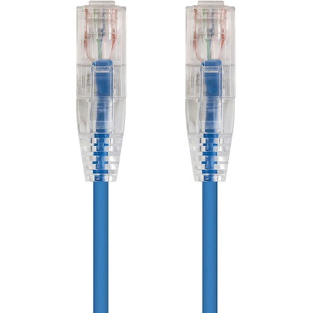 Monoprice SlimRun Cat6 28AWG UTP Ethernet Network Cable, 20ft Blue