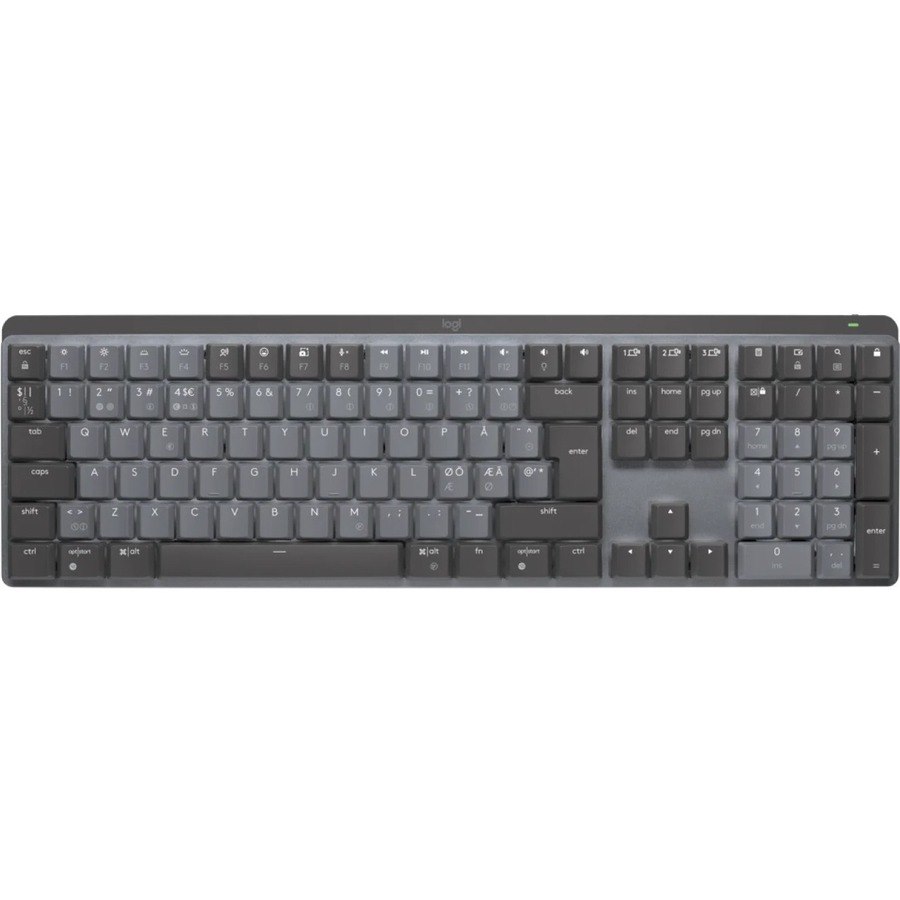 Logitech Master Keyboard - Wireless Connectivity - USB Interface - RGB LED - Graphite