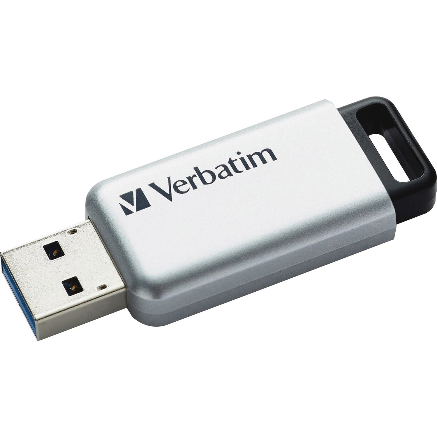 Verbatim Store 'n' Go Secure Pro 32 GB USB 3.0 Flash Drive - Silver - 256-bit AES - TAA Compliant