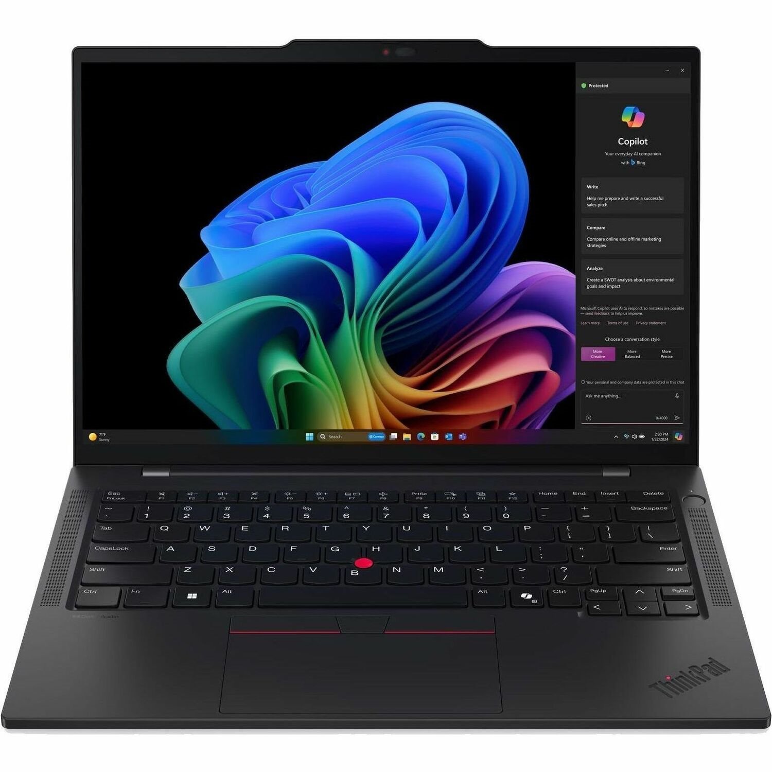Lenovo ThinkPad T14s Gen 6 21QX000QAU 14" Touchscreen Copilot+ PC Notebook - WUXGA - 60 Hz - Intel Core Ultra 7 258V - 32 GB - 512 GB SSD - English Keyboard - Black