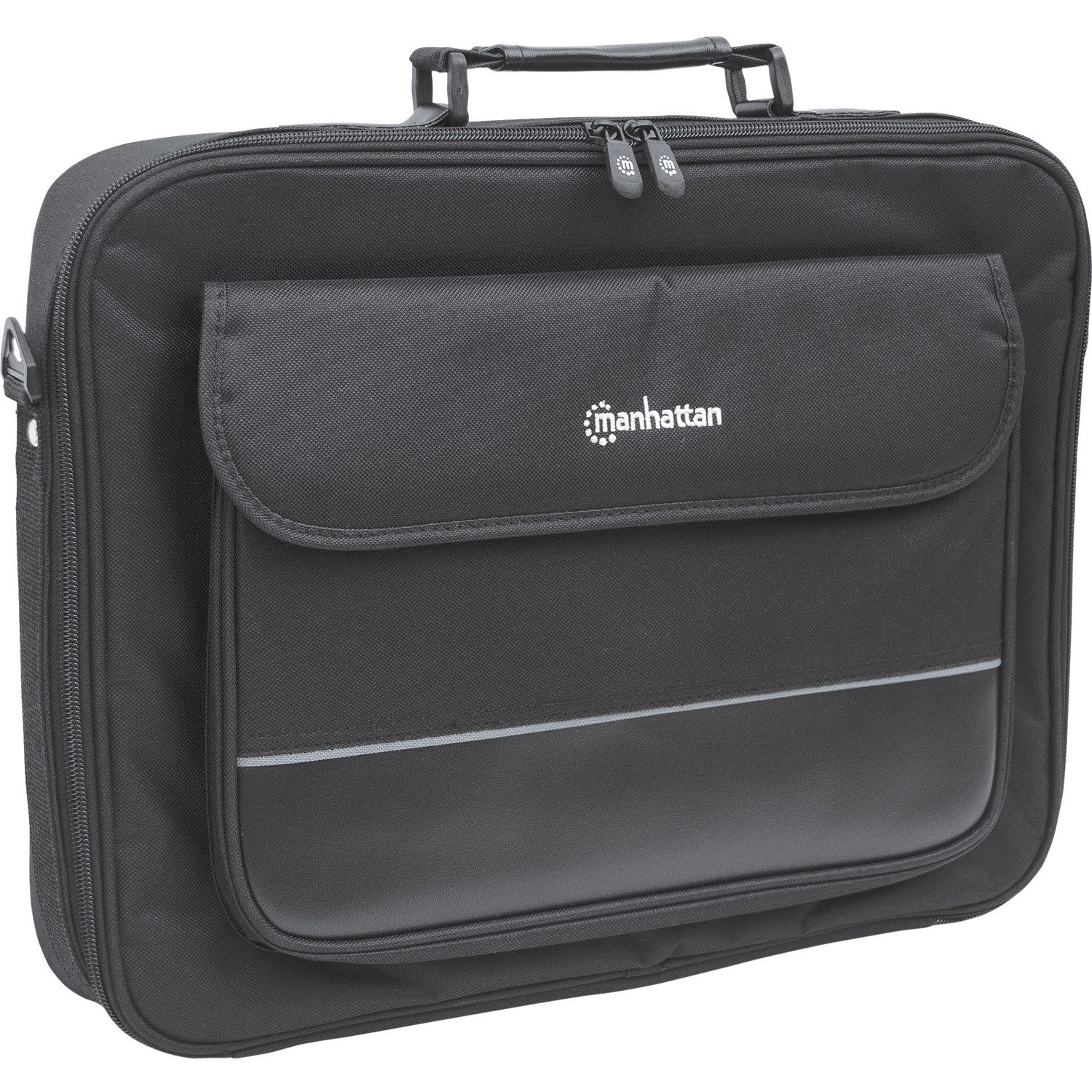 Manhattan Empire II 17" Laptop Briefcase, Black