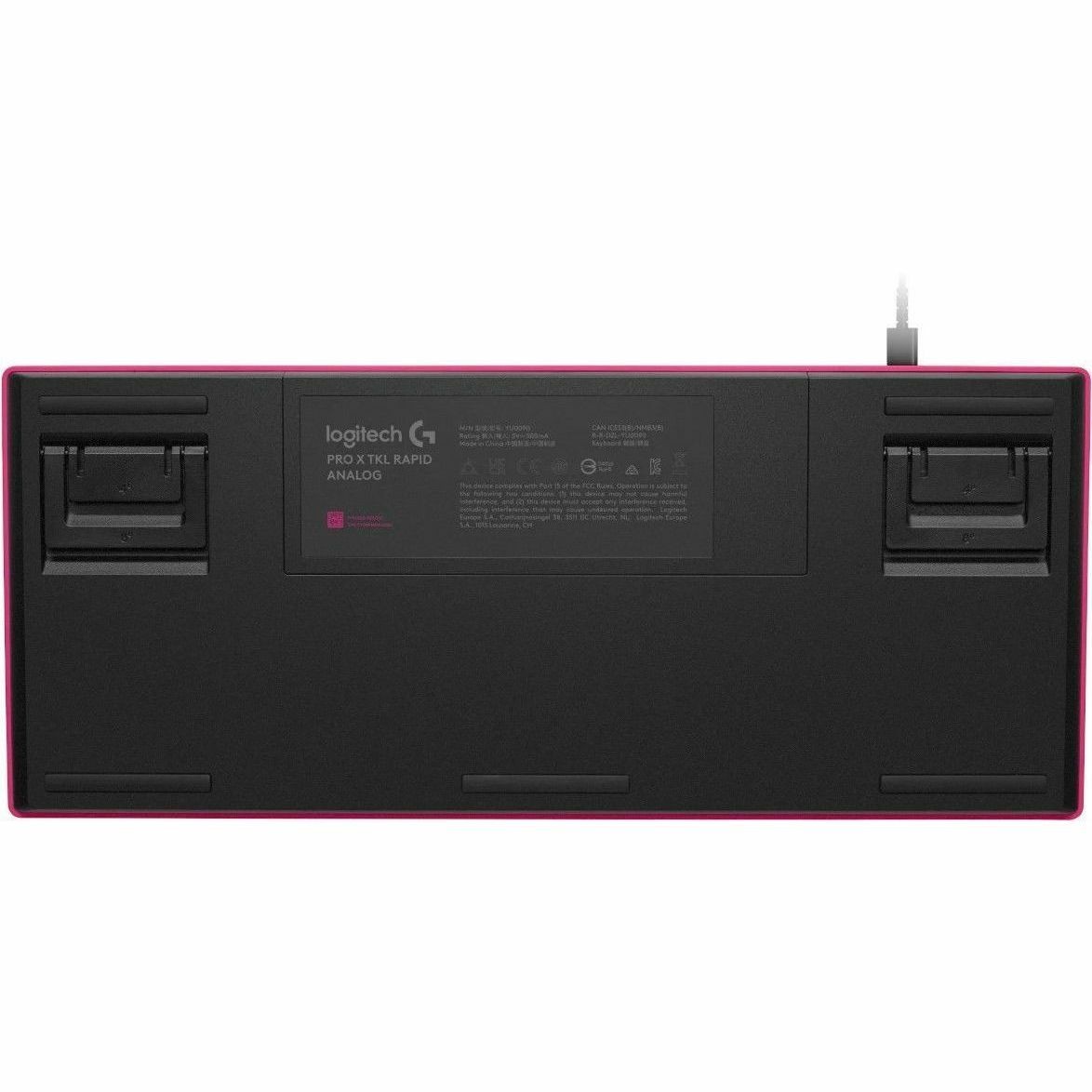 Logitech G PRO X TKL RAPID Gaming-toetsenbord - Tenkeyless - Kabel Verbinding - USB Interface - RGB LED - Engels (US) - QWERTY indeling - Roze