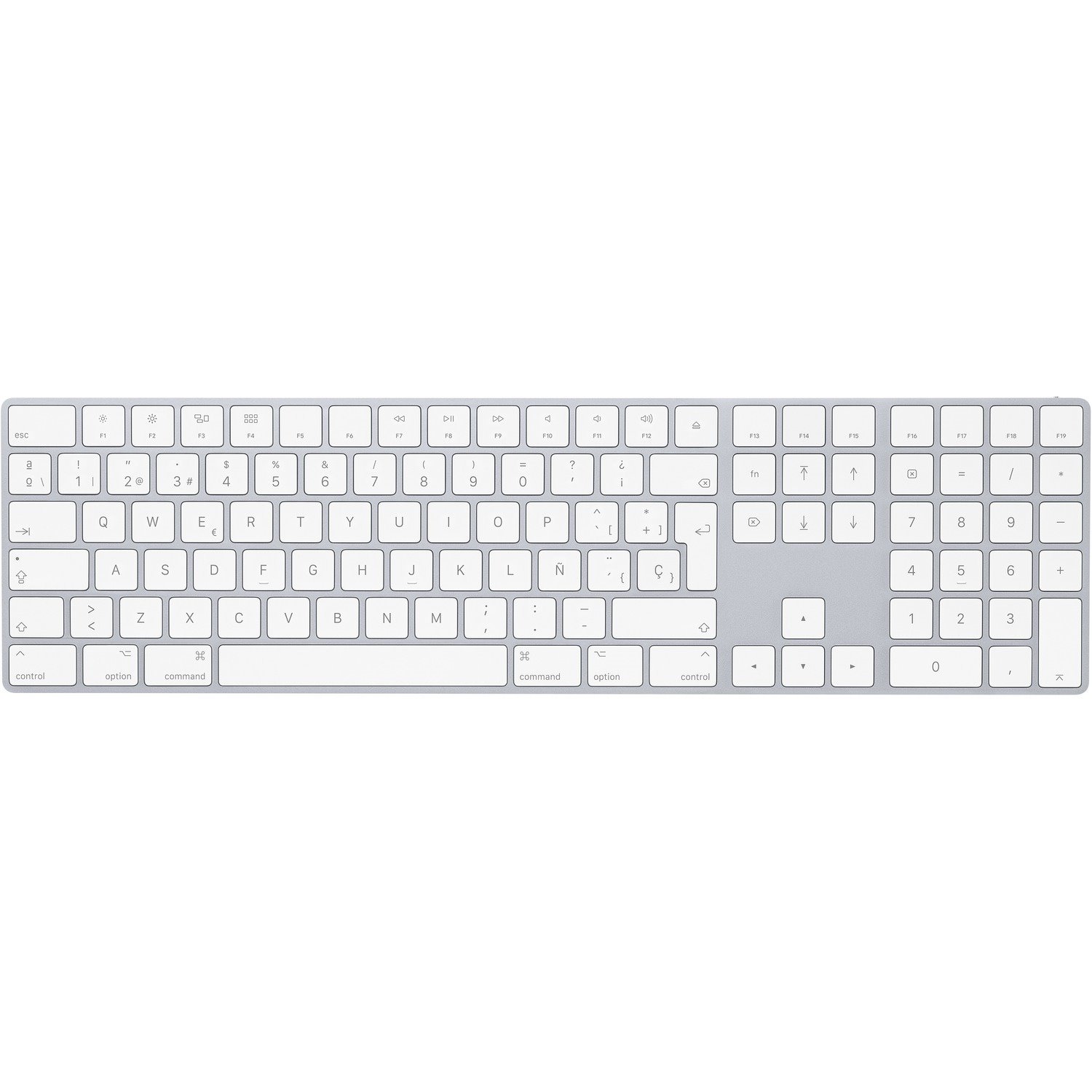 Apple Magic Keyboard - Wireless Connectivity - Spanish - Silver, White
