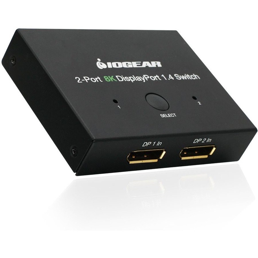 IOGEAR 2-Port 8K DisplayPort 1.4 Switch