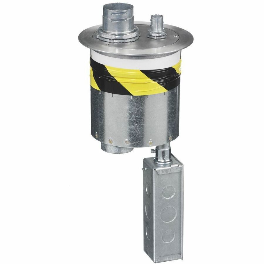Hubbell Premise Wiring Furniture Feed 6" Series, Through Floor Fitting with Brushed Aluminum Cover