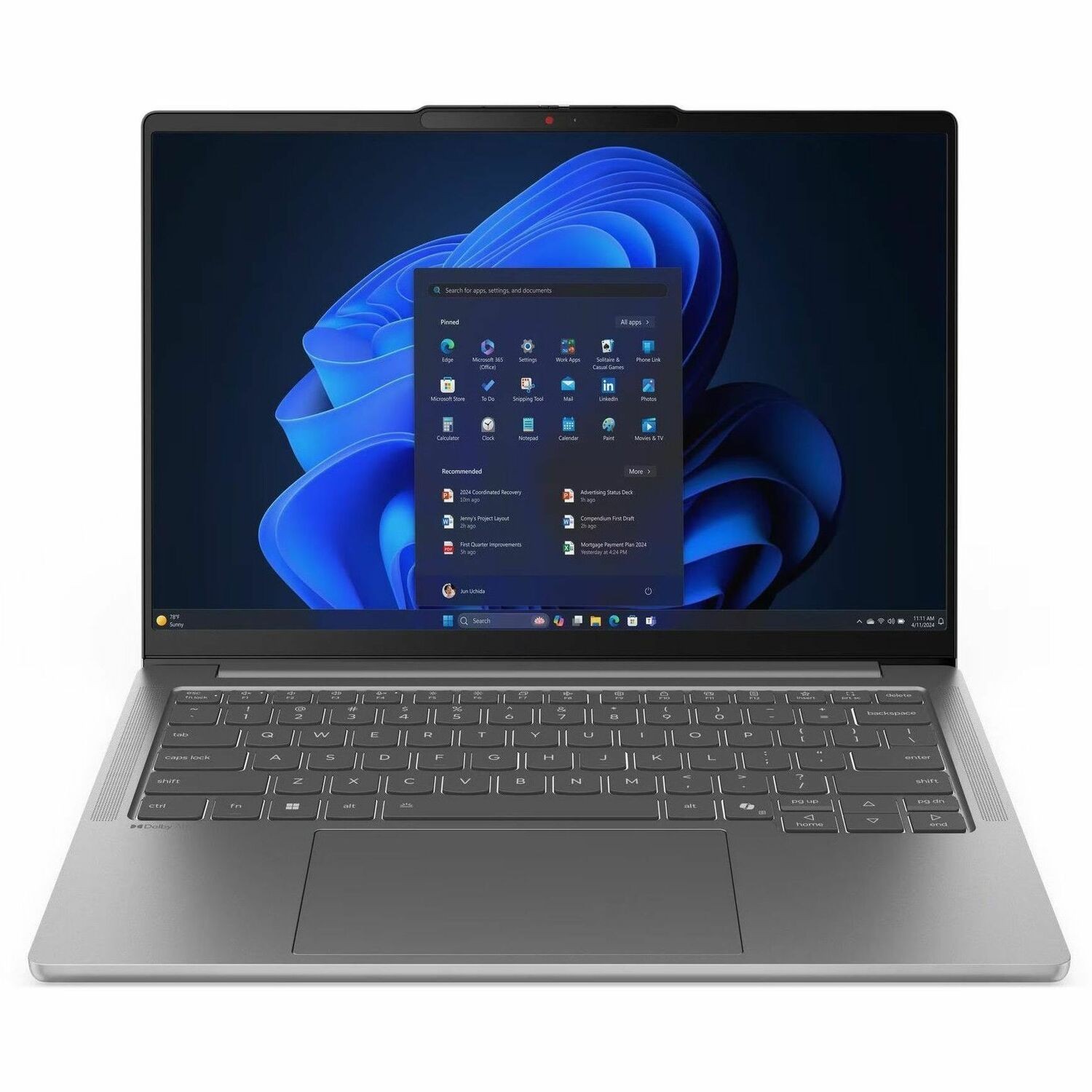 Lenovo IdeaPad Pro 5 14IAH10 83JK001NUK 35.6 cm (14") Notebook - 2.8K - 120 Hz - Intel Core Ultra 5 225H - Intel Evo Platform - 24 GB - 1 TB SSD - English (UK) Keyboard - Luna Gray