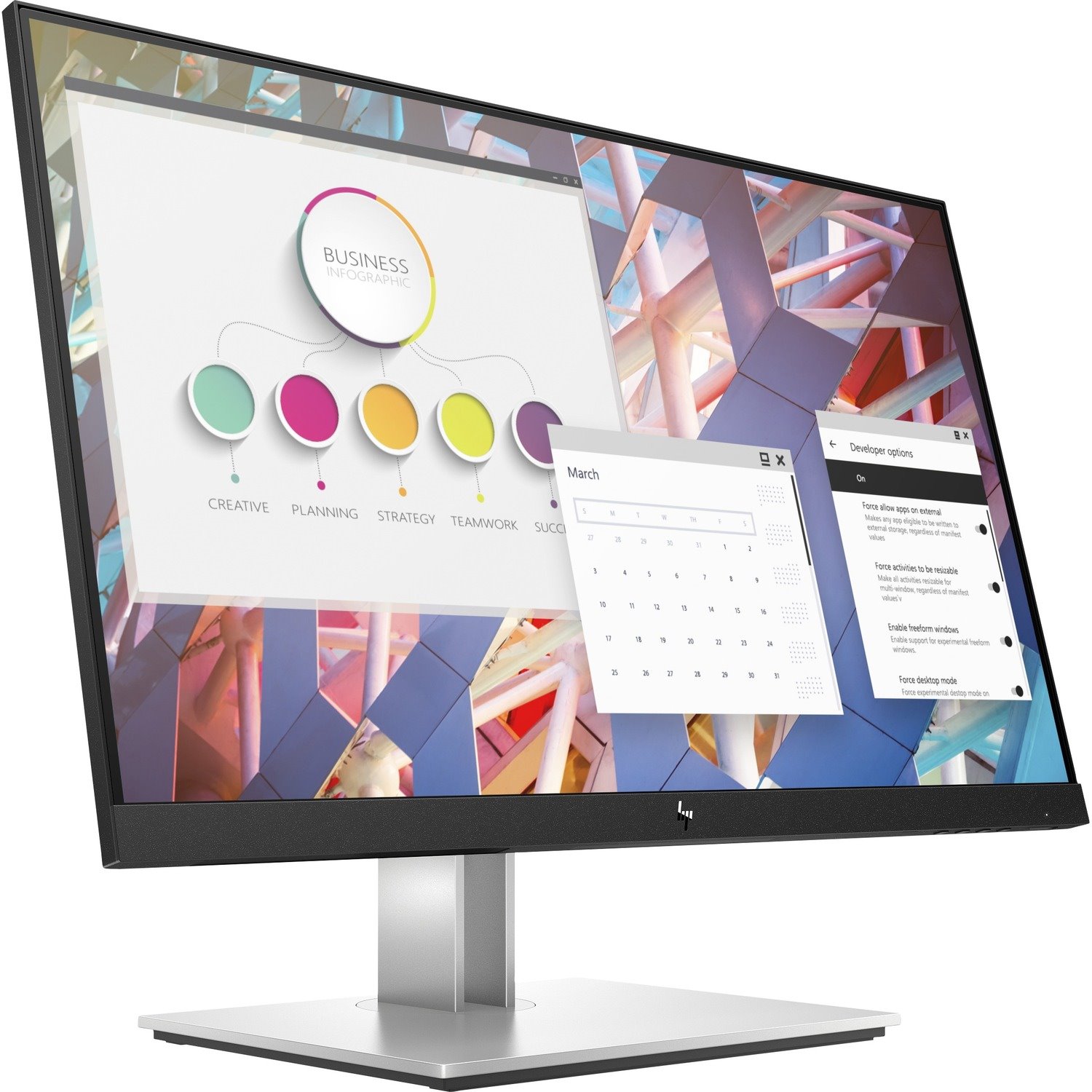 HP Business E24 G4 24" Class Full HD LCD Monitor - 16:9 - Black/Silver