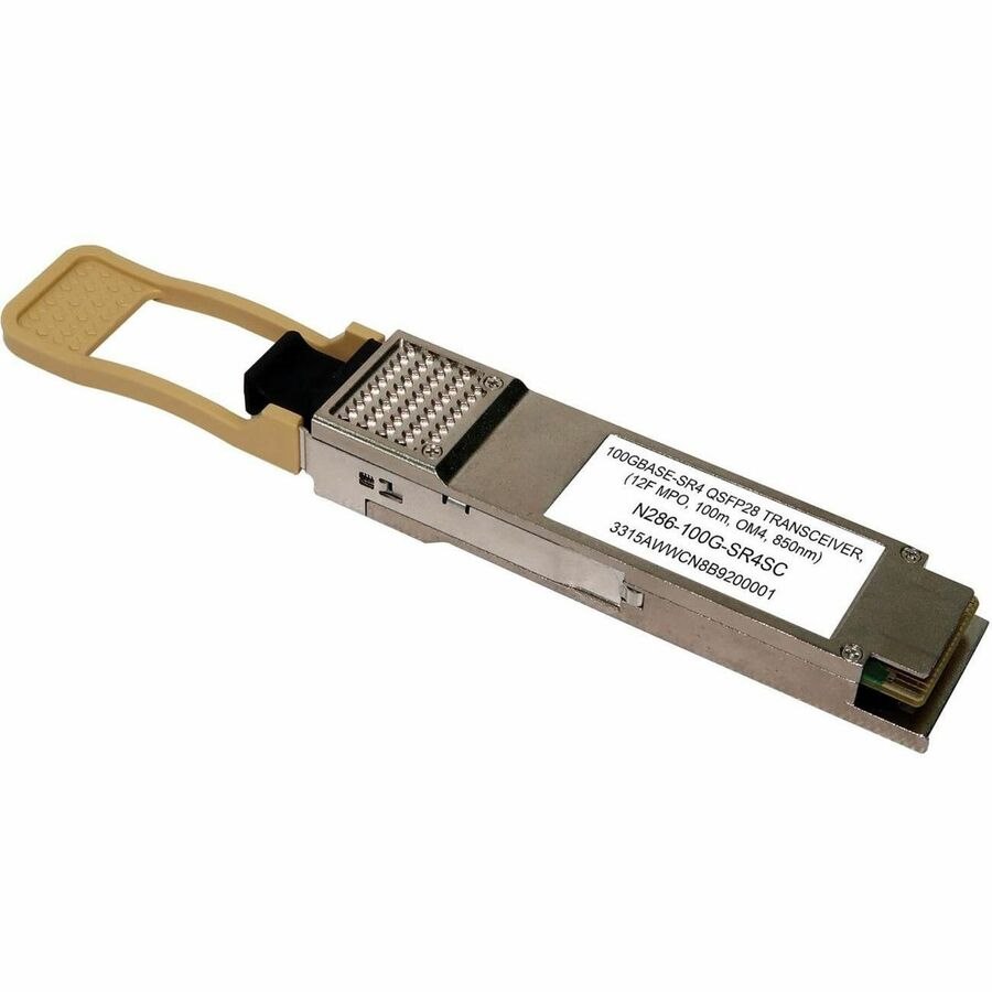 Eaton Tripp Lite Series Cisco-Compatible QSFP-100G-SR4-S QSFP28 Transceiver - 100GBase-SR4, MTP/MPO MMF, 100 Gbps, 850 nm, 100 m (328 ft.)