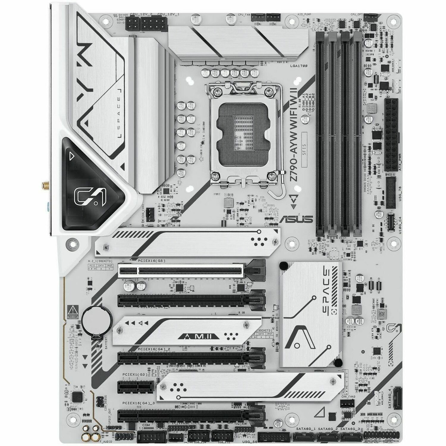 Asus Z790-AYW WIFI W II Desktop Motherboard - Intel Z790 Chipset - Socket LGA-1700 - ATX