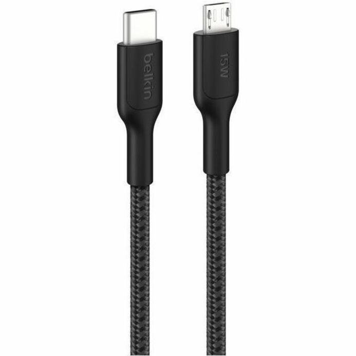 Belkin BoostChrg USB-C-McroUSB Braid CBL 1M BLK