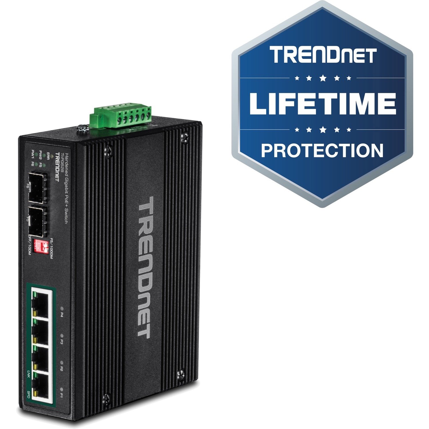 TRENDnet TI-PG62B 6 Ports Ethernet Switch - Gigabit Ethernet - 1000Base-T, 1000Base-X - New - TAA Compliant
