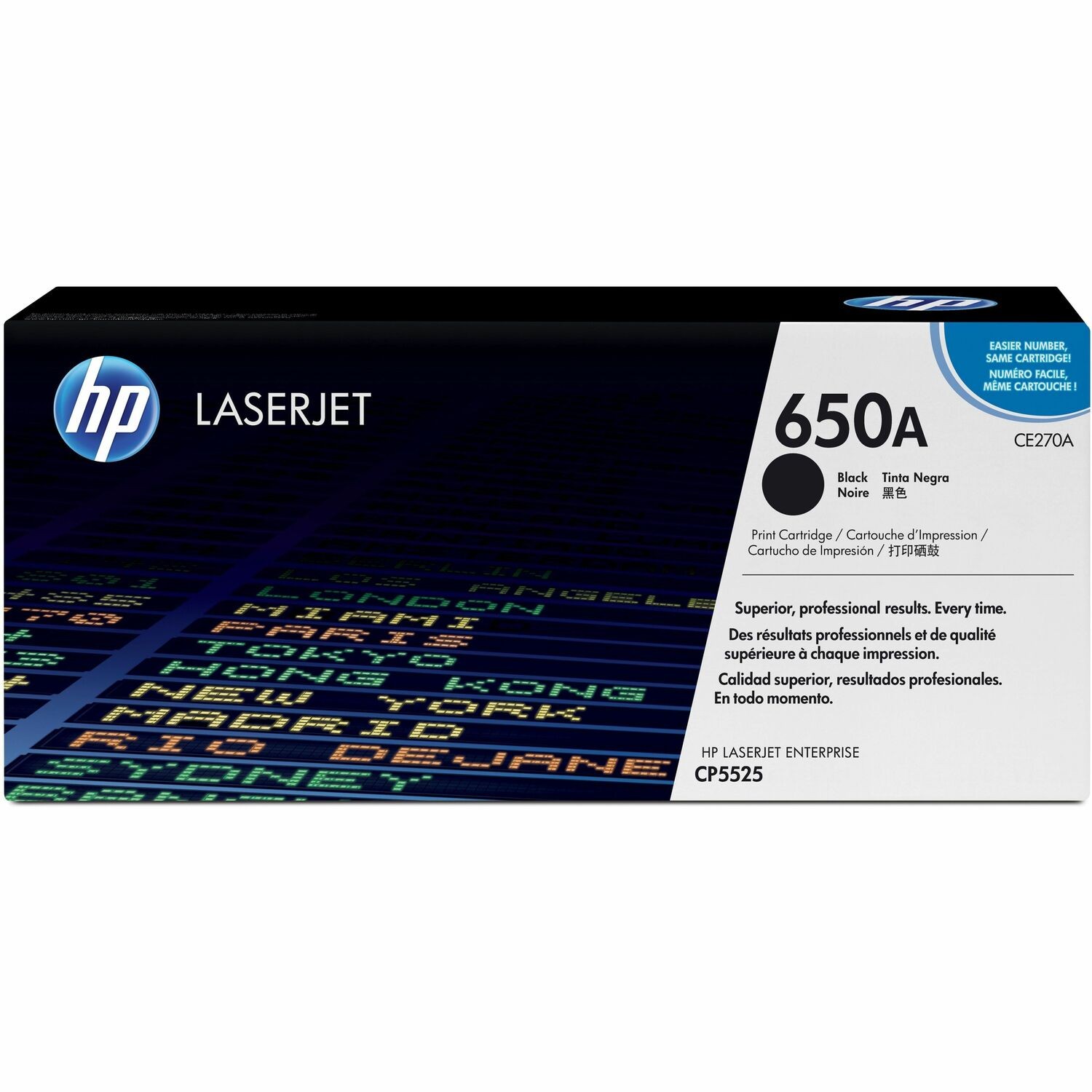 HP 650A (CE270A) Laserdruck Tonerkartusche - Schwarz - Original - Einzelpackung - 1 Each
