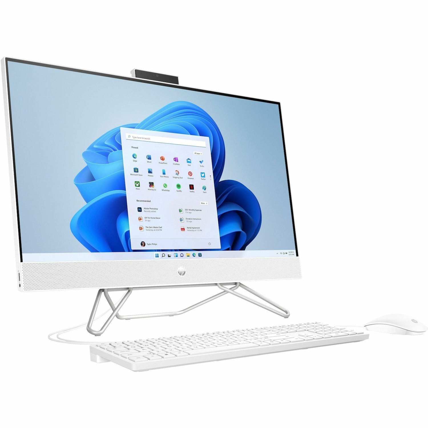 HP 27-cb0000a 27-cb0070 All-in-One Computer - AMD Ryzen 7 5700U - 16 GB - 512 GB SSD - 27" Full HD Touchscreen - Desktop - Starry White