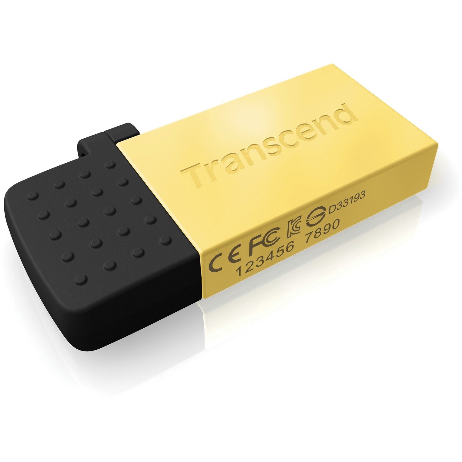 Transcend JetFlash 380G 64 GB Micro USB, USB 2.0 Flash Drive - Gold
