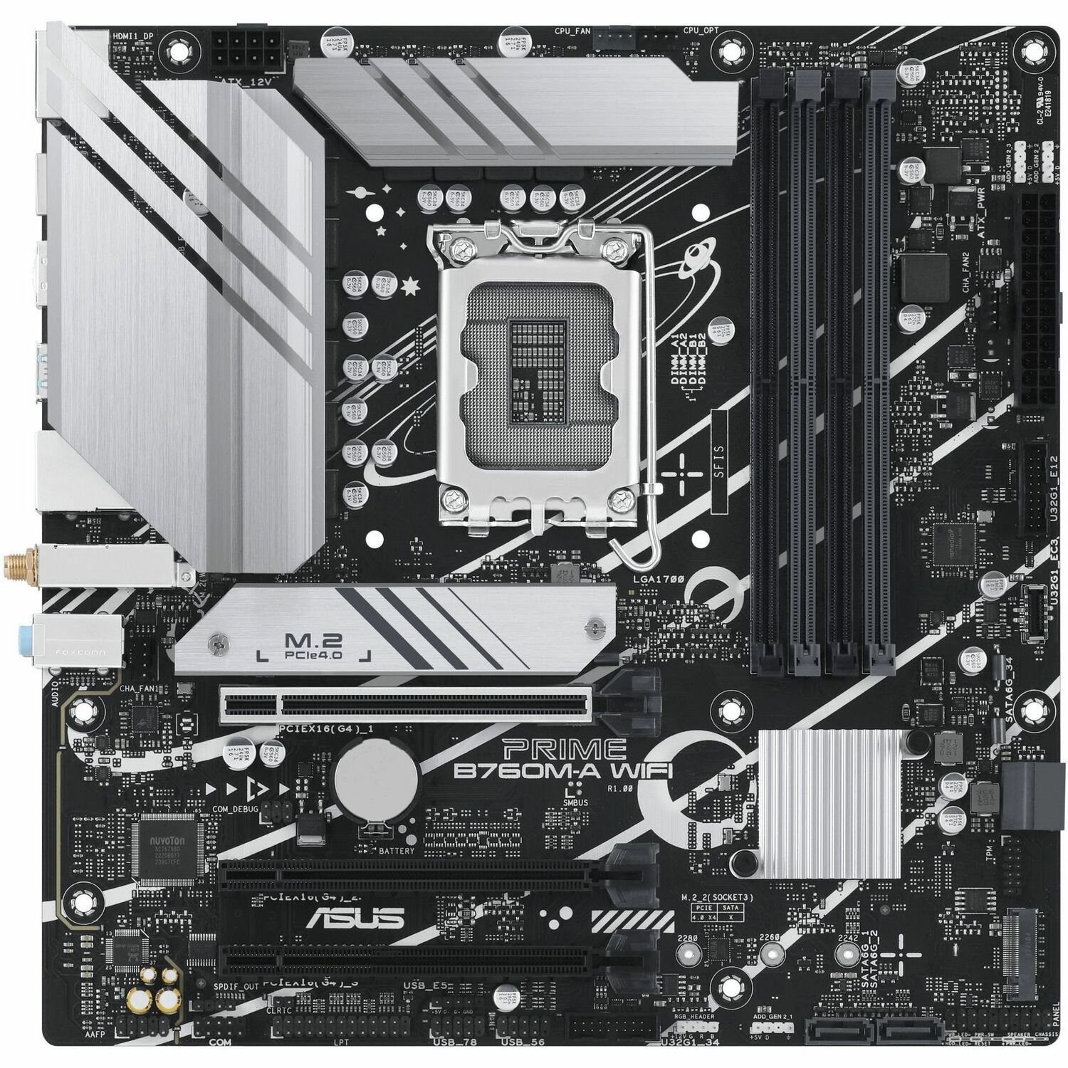 Asus Prime PRIME B760M-A WIFI Desktop Motherboard - Intel B760 Chipset - Socket LGA-1700 - Micro ATX