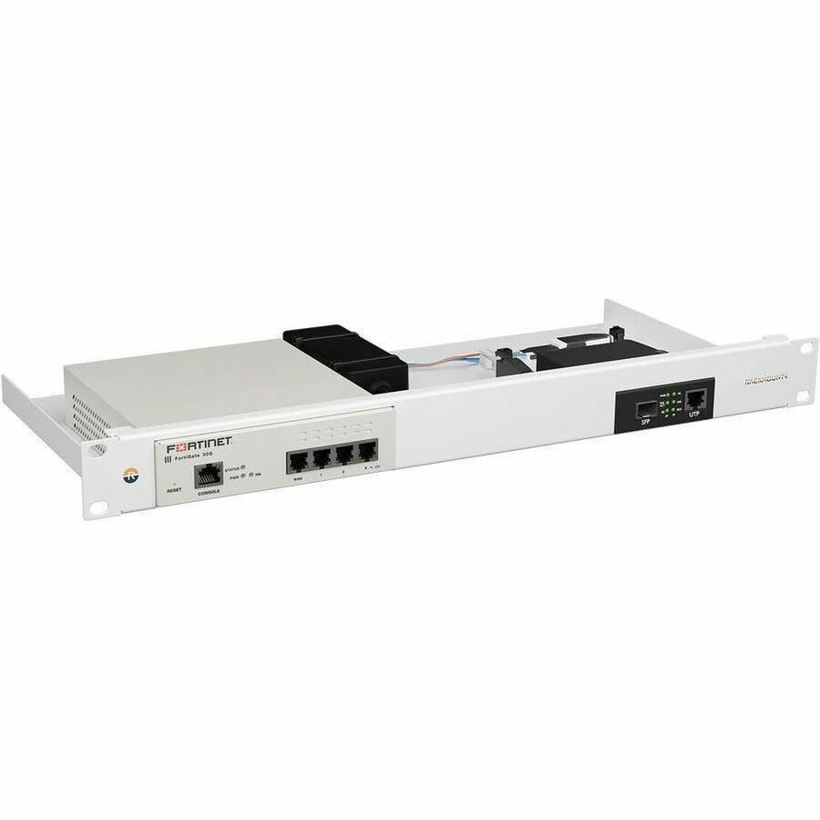 RACKMOUNT.IT 1U Monteerbaar in rek Bevestigingsset voor rek voor Rek, Stroomvoorziening, Firewall - Wit